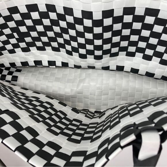 Kate Spade Large Black/White Woven Tote Bag - Picture 5 of 8